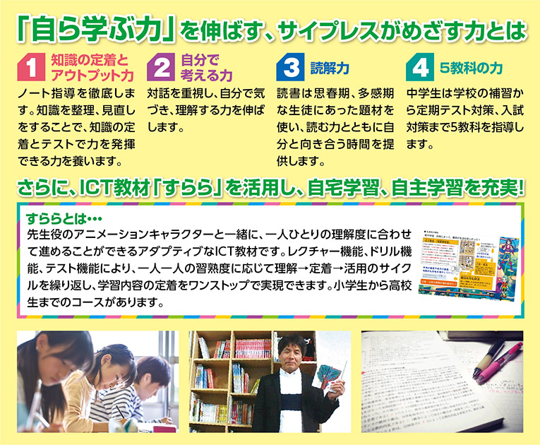 自ら学ぶ力を伸ばす、サイプレスがめざす力とは?
