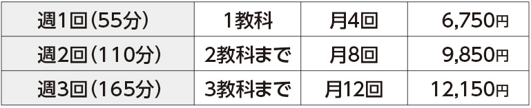 月額費用(税別)